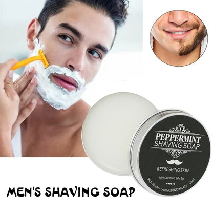 Handmade Smooth Texture Ear Shaving Soap Bar - Organic Foam Shaving Cream for Men Face Freshness And Cleanliness Maintainer